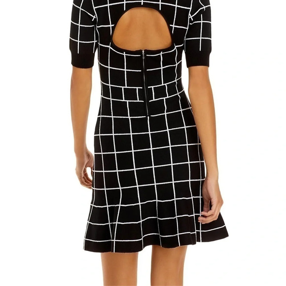 MILLY Black And White Mini Dress Medium NWT - Picture 4 of 9